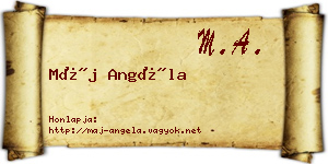 Máj Angéla névjegykártya